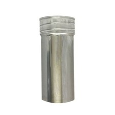 Long Tail Single to Flex Adapter Screw-Fix Stainless for Flue Systems 4" 100mm