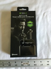  1 NEW Tech Up Active True Wireless Earbuds Sweat Resistant Auto Pair BLACK