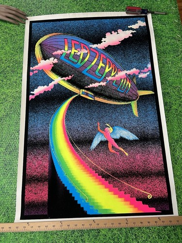 Painted Elephant Blacklight Poster - 23 X 35 Inches, Vintage Flocked Design 10 thumbnail image