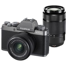 Fujifilm X-T100 Mirrorless Camera Double Zoom Kit Dark Silver