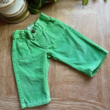 Vintage green corduroy OshKosh pants for baby girl embroidered on back pocket 6m