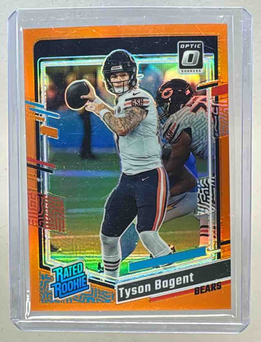 Tyson Bagent 2023 Panini Donruss Optic #216 Orange Prizm RC Rated Rookie 244/249