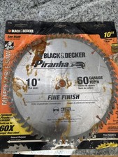Black & Decker Piranha 10" Sägeblatt 60T Hartmetall feine Oberfläche - NOS Vintage 