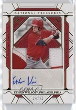 2022 Panini National Treasures Diamond Duals 24/25 Ethan Wilson #DA-EW Auto ms9