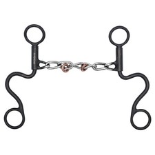 Showman Short Shank Chain Mouth Bit w/ Copper Rings