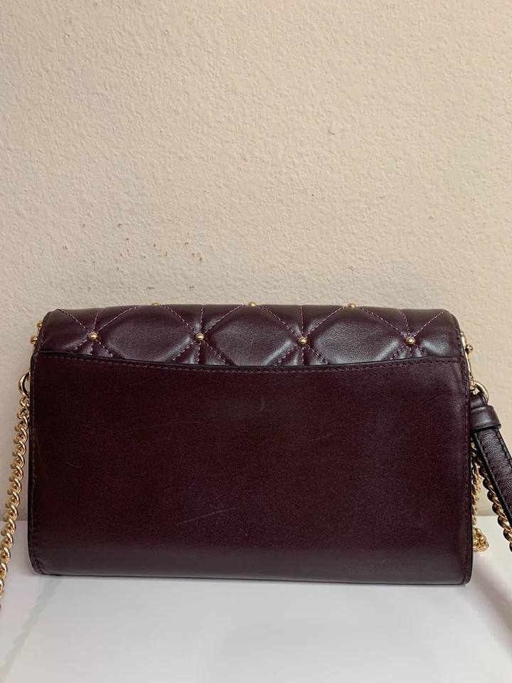 Bandolera Coach F23816 Cadena con Cuero Acolchado - Marrón - Cierre Giratorio Foto 3 de 4