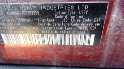 Starter Motor CVT Fits 08-15 LEGACY 1617722