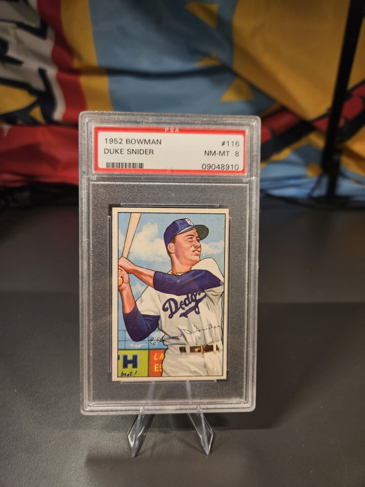 1952 Bowman #116 Duke Snider Brooklyn Dodgers HOF Card PSA 8 Well Centered