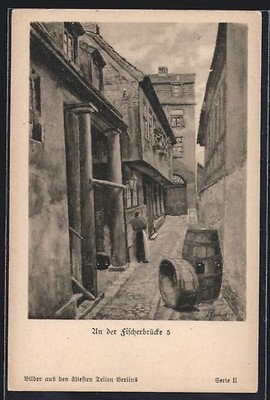 Postcard of Old Berlin, at Fischerbrücke 5