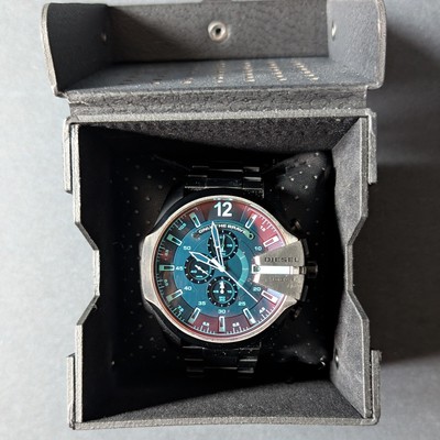 Diesel DZ4318 Mega Chief Chronograph Black Dial Stainless Steel Band Men's Watch