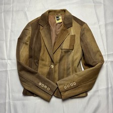 Gianfranco Ferré Tailored Blazer Ziegenvelours cognac Gr. 42 – Vintage Luxus