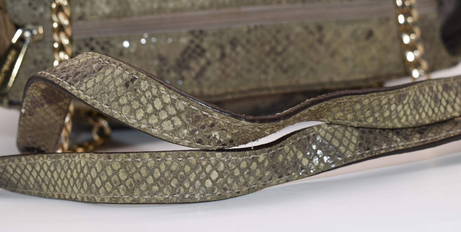 Michael Kors Python Embossed Leather Chain Strap … - image 8