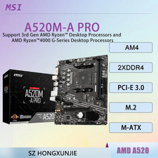 MSI A520M-A PRO Motherboard AM4 Memoria Ram DDR4 AMD A520 Cpu Compatible Ryzen 5