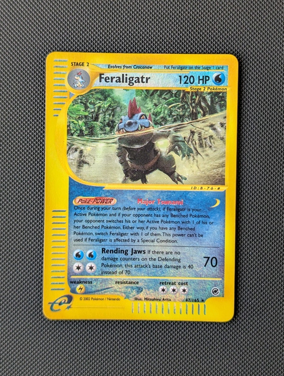 Feraligatr 47/165 Expedition Reverse Holo NM 2002 Pokemon WOTC e-Reader NM -