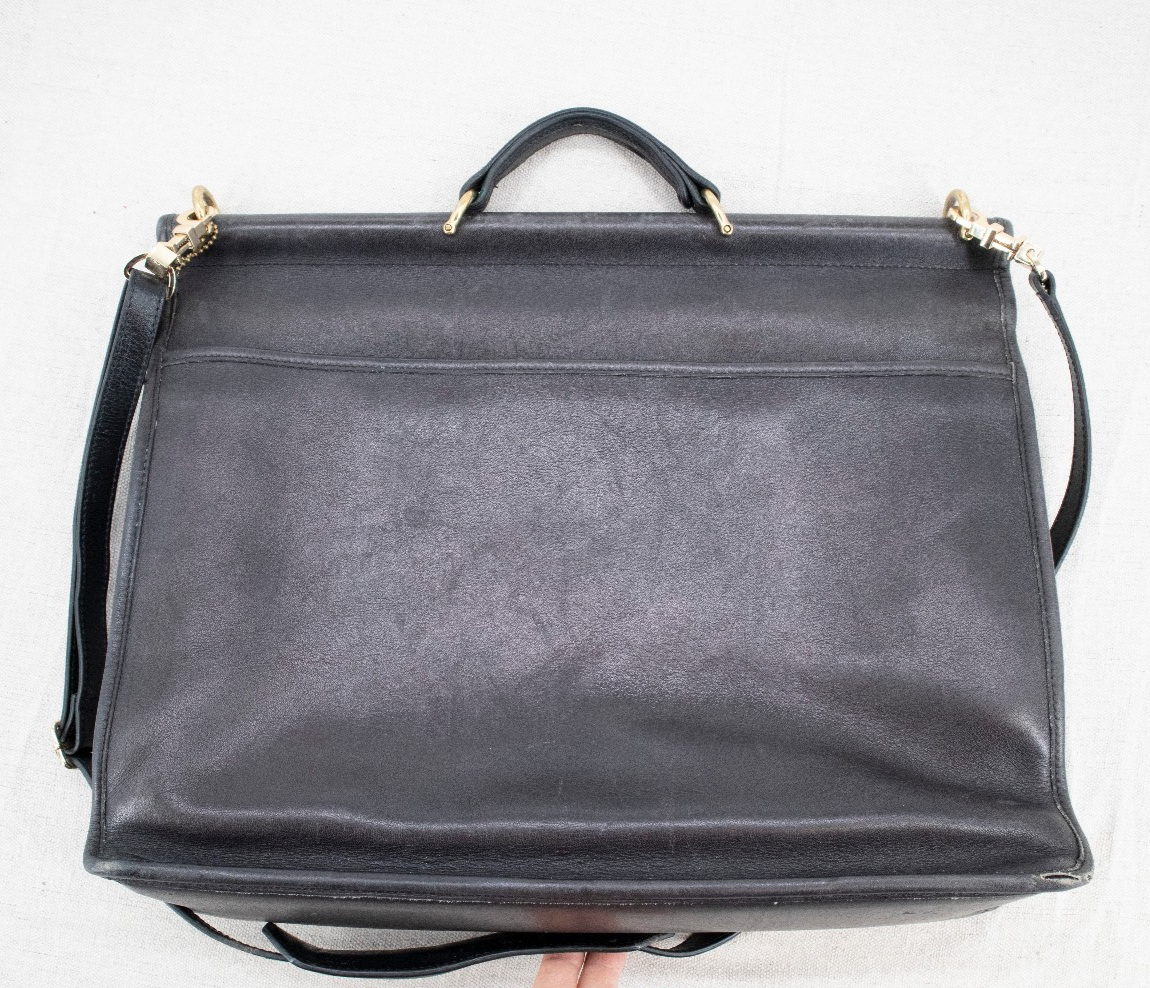 Vintage Coach Black Leather Beekman Briefcase Messenger Bag | eBay