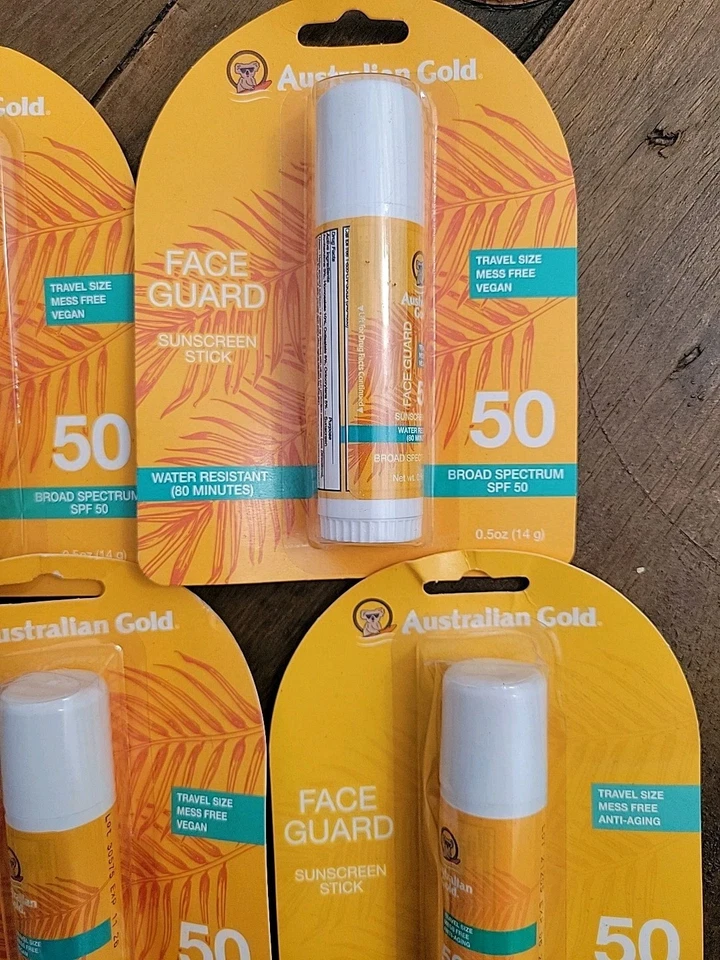PROTECTOR FACIAL AUSTRALIANO DORADO PROTECTOR SOLAR BARRA SPF 50 0,5 OZ LOTE DE 4 Foto 3 de 4