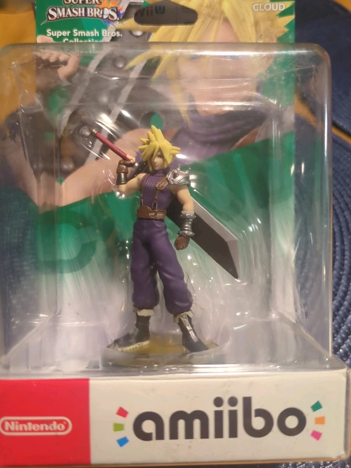 Conjunto de bonecos Amiibo Cloud Player 1 2 Super Smash Brothers NIntendo Switch FF VII - Imagem 4 de 4