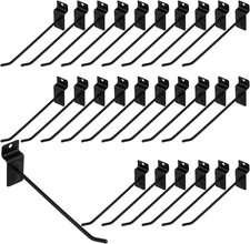 100 PCS 6 Inch Black Slatwall Hooks, Panel 100 6 Inch, 
