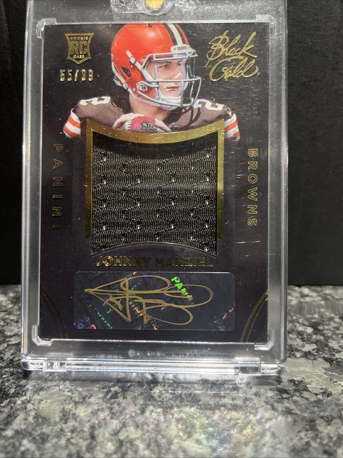 Johnny Manziel Panini Black Gold Rookie Autograph #RAUJF Base