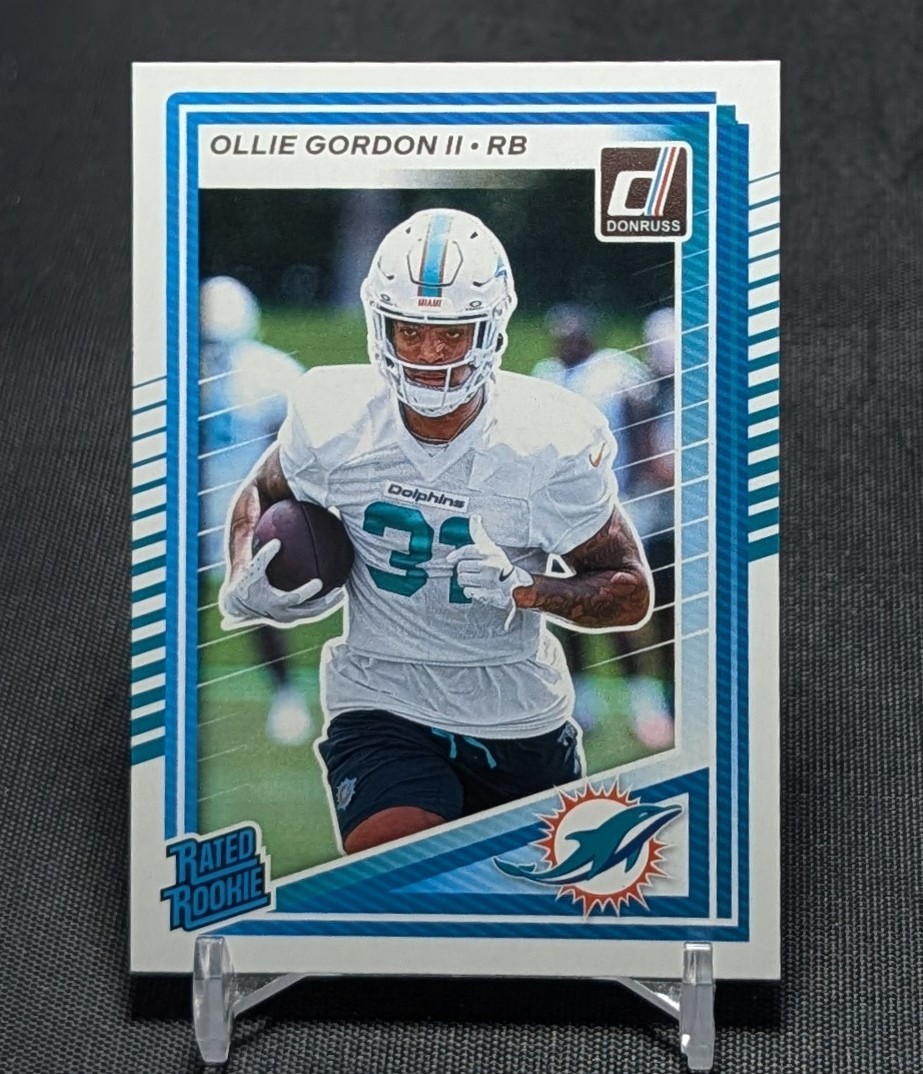 Ollie Gordon II Rated Rookie RC 2025 Donruss Football Card #394 Miami Dolphins