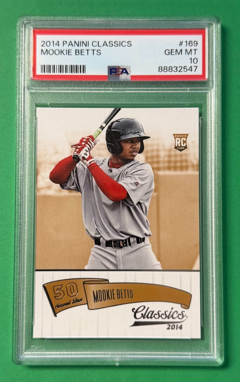 2014 Panini Classics MOOKIE BETTS Rookie RC #169 PSA 10 Gem Mint Red Sox Dodgers view 5