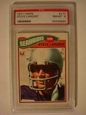 1977  Topps Football #177 Steve Largent HOF Seattle Seahawks PSA 8 NM-MT
