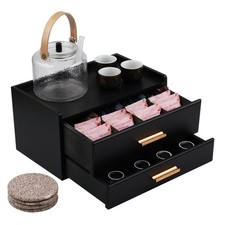 Tea Organizers and Storage Box with Drawer Tea Station organizer for Countert...