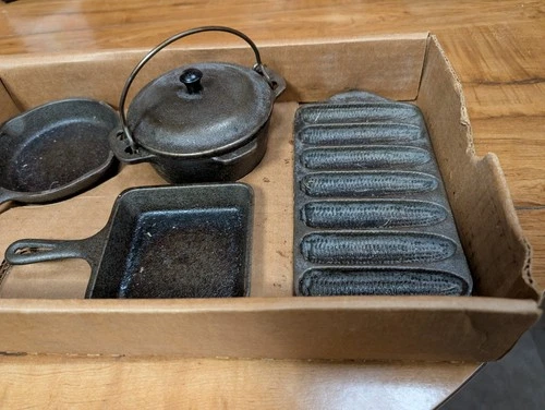 Wagner Ware Cast Iron Cookware 100 Year Anniversary Set 5 PC Miniature;LIMITED E