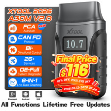 2026 XTOOL A30M V2.0 BT OBD2 Bidirectional Fu...