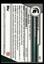 2023 Bowman University Chrome #121 Jalen Berger Fuschia Mini-Diamond #/150