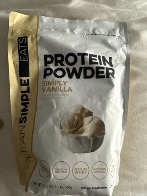 Clean Simple Eats Protein Powder Simply Vanilla - 20 Servings 17.6 Oz 500g