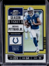 2023 Panini Contenders Optic Michael Pittman Jr. Gold Season Ticket #/10 Colts