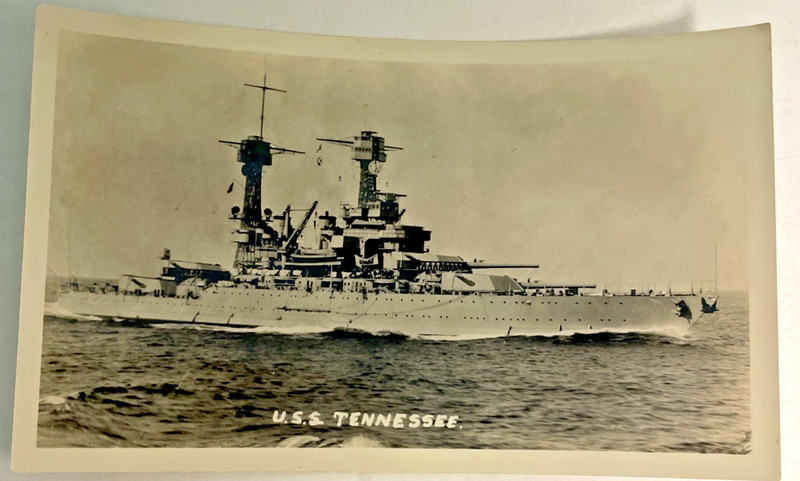 Antique US Navy USS Tennessee Battleship Original Photo