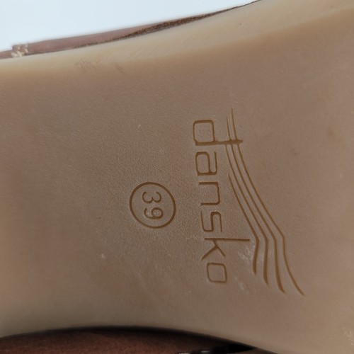 Dansko Harlene Botines Zapatos Mujer Talla EU 39 US 8.5 Cuero Marrón Cremallera - Imagen 9 de 10