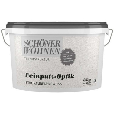 Schöner Wohnen Feinputz-Optik fein 8,0 kg weiß, Strukturfarbe