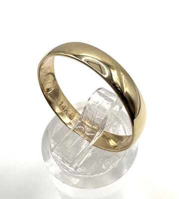 Nachlass 14k Gelbgold 4mm Ehering 2,4g Gr.9,5 $899 #1220 (24 Stunden Versand)