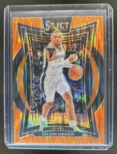2024-25 Panini Select Keldon Johnson Concourse Orange Flash Prizm #58 Spurs