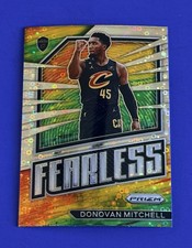 2022-23 Prizm Donovan Mitchell Fearless Silver Fast Break Prizm Parallel Card #4