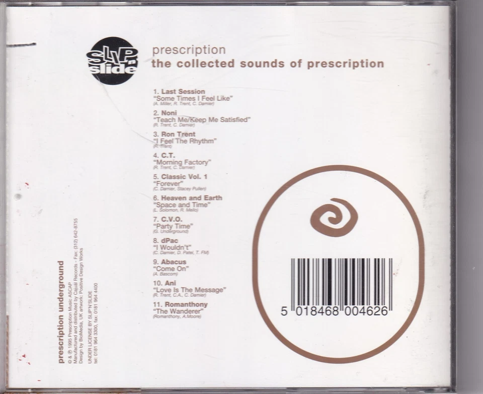 -2274- Slip'n'Slide - The Collected Sounds Of Prescription -CD- near mint - Bild 2 von 3