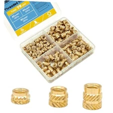 75Pcs M5 Threaded Inserts,Female Thread Metric M5x4x7,M5x6x7,M5x8x7(75Pcs)