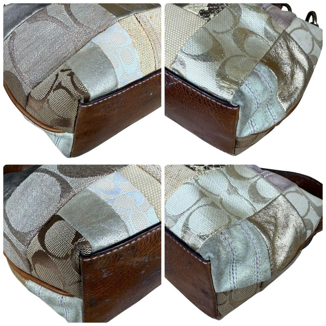 Accessory Pouch COACH Patchwork Snakeskin Multi M… - image 7