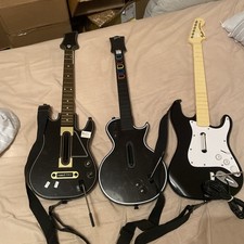 FAULTY / SPARES - 3 X Guitar Hero Rock Band Guitars Playstation xbox faulty 