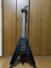 Kramer Nite-V FR V-Shape Electric Guitar Stain Black Used From Japan w/SC