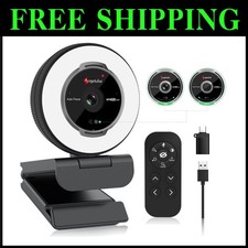 Webcam with Privacy Shutter and Wide Compatibility