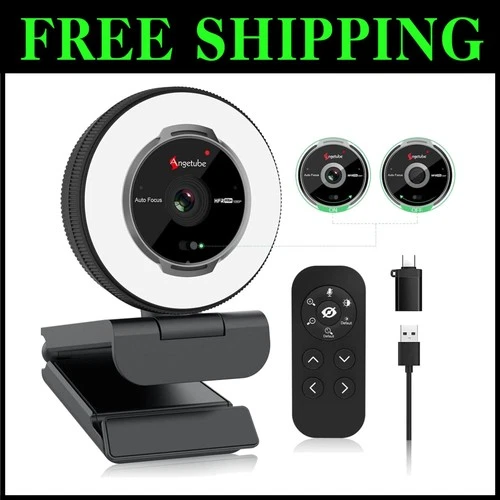 Webcam with Privacy Shutter and Wide Compatibility