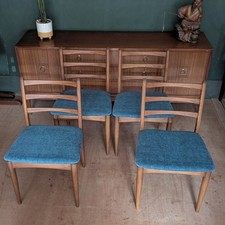 Set of 4 Mid-Century 1970’s dining chairs by Schreiber Furniture reupholstered.