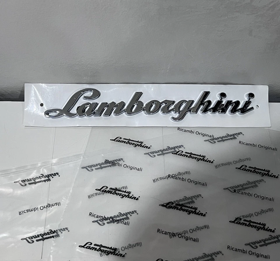 Lamborghini Aventador LP700 LP720 LP750 emblema de script traseiro prata 470853742 - Imagem 2 de 3