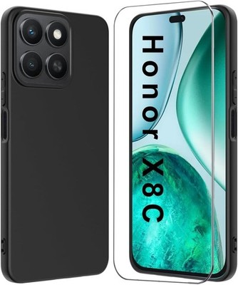 Hülle Etui + Schutzfolie Gehärtetes Glas Für Honor X6 / X6A / X8 5G / X8C 4G