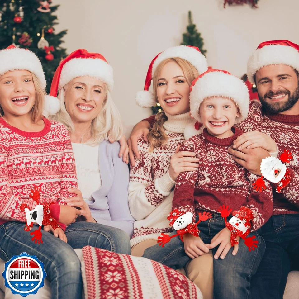 Blulu 20 peças pulseiras de Natal tapa pulseira de pressão de Natal - Imagem 3 de 4