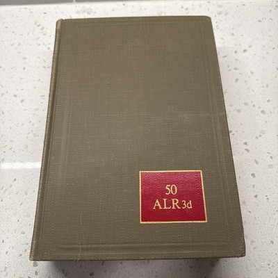 American Law Reporter ALR 3d Cases and Annotations Volume 89 Hardcover